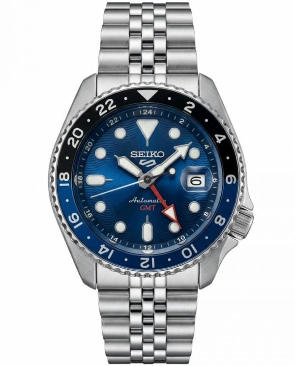 Seiko Men's Mikan 5 Sports Analog Watch (Blue, GMT)