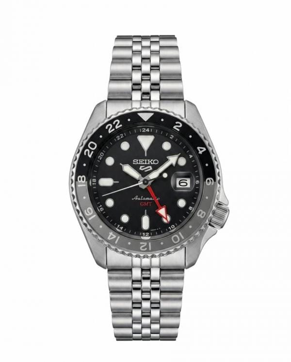 Seiko Men's Mikan 5 Sports Analog Watch (Black, GMT)