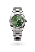 Rolex Day-Date 40 Oyster, 40 mm, white gold Green