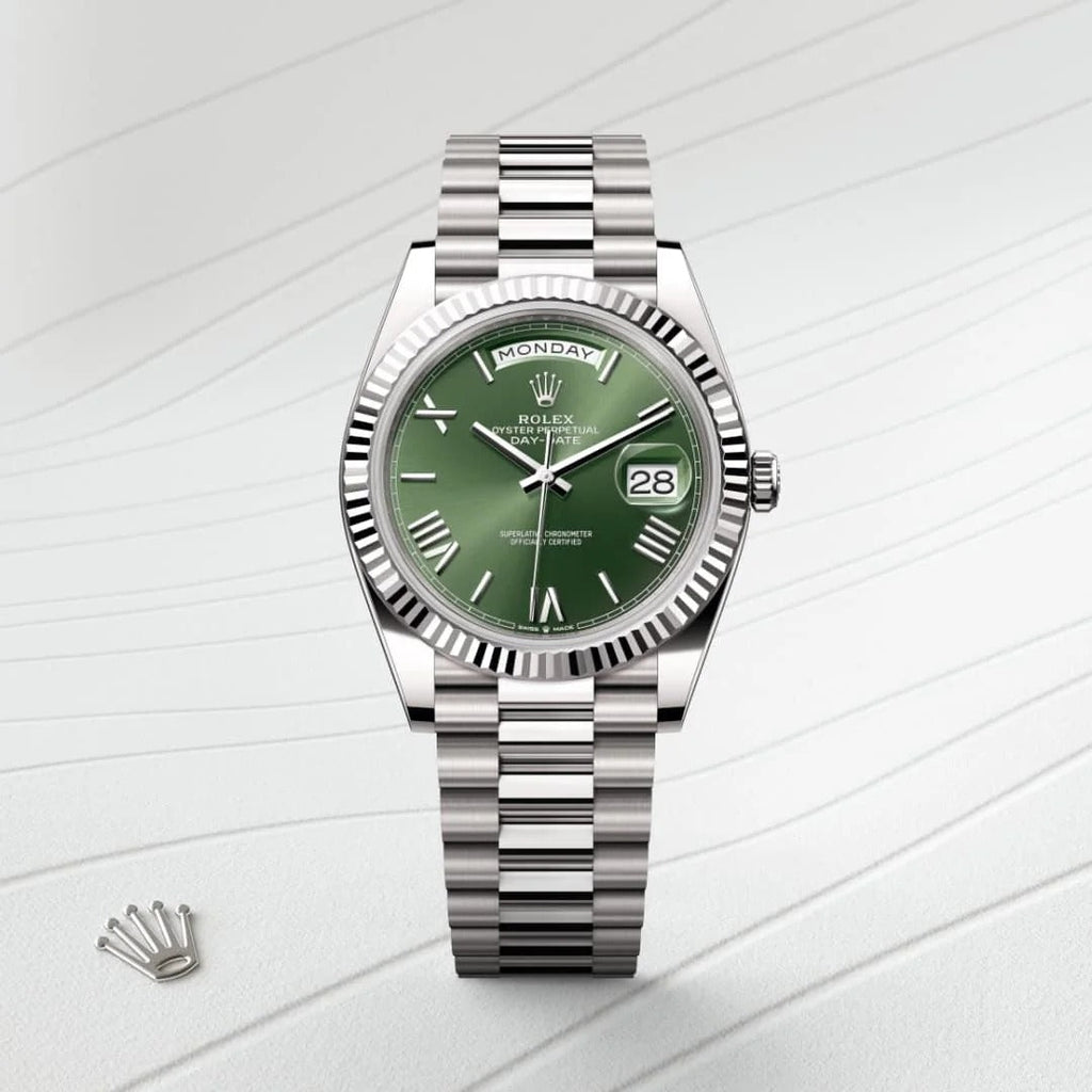 Rolex Day-Date 40 Oyster, 40 mm, white gold Green