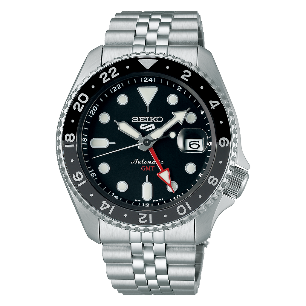 Seiko Men's Mikan 5 Sports Analog Watch (Black, GMT)