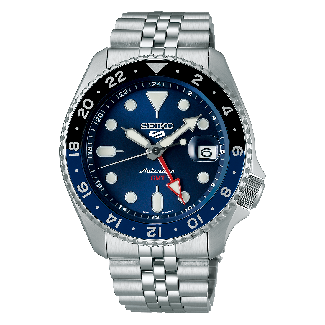 Seiko Men's Mikan 5 Sports Analog Watch (Blue, GMT)