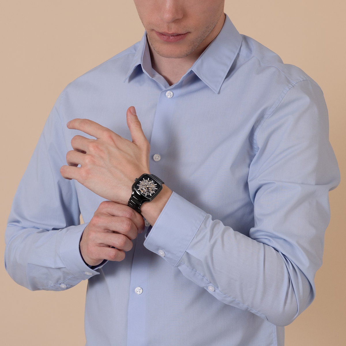 RADO True Square Automatic Open Heart (BLACK)