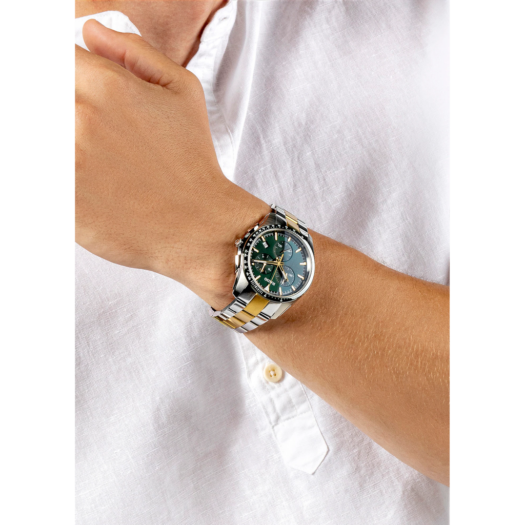 Men's Green Chronograph Watch – Sporty & Premium Design