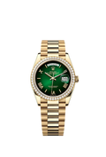 Men’s Rolex Day-Date Automatic Watch – Green Ombré Diamond Dial