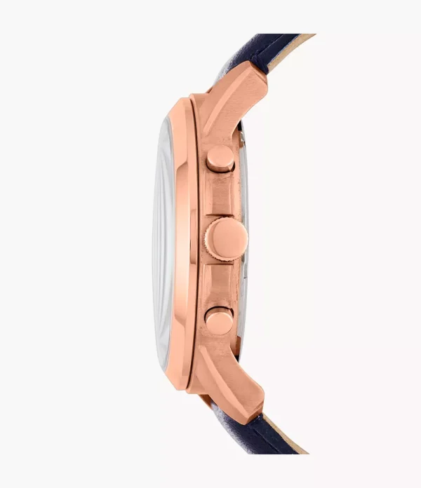 FOSSIL GRANT CRONOGRAPH NAVY LEATHER - Image 3