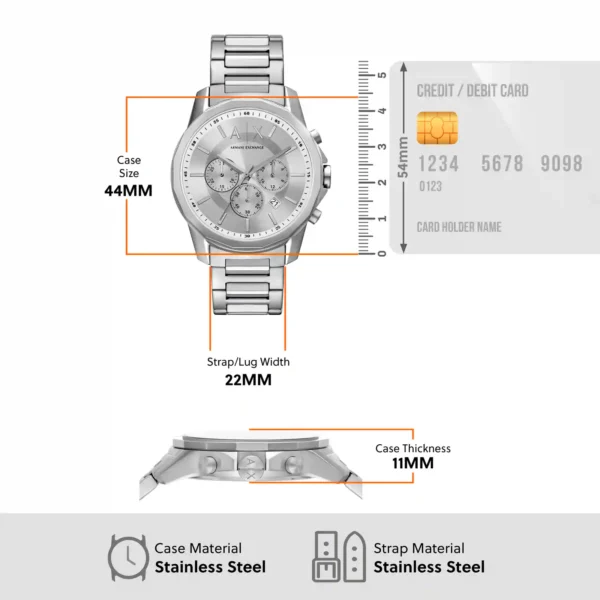 Armani Exchange Silver Watch AX7141 - Image 4