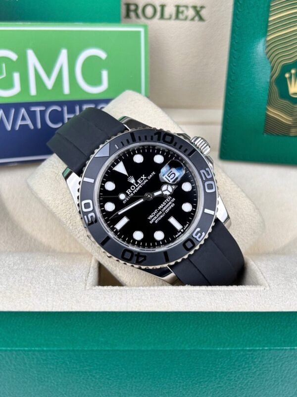 ROLEX YACHT MASTER OYSTER FLEX AUTO MOVMENT(BLACK SILVER) - Image 7