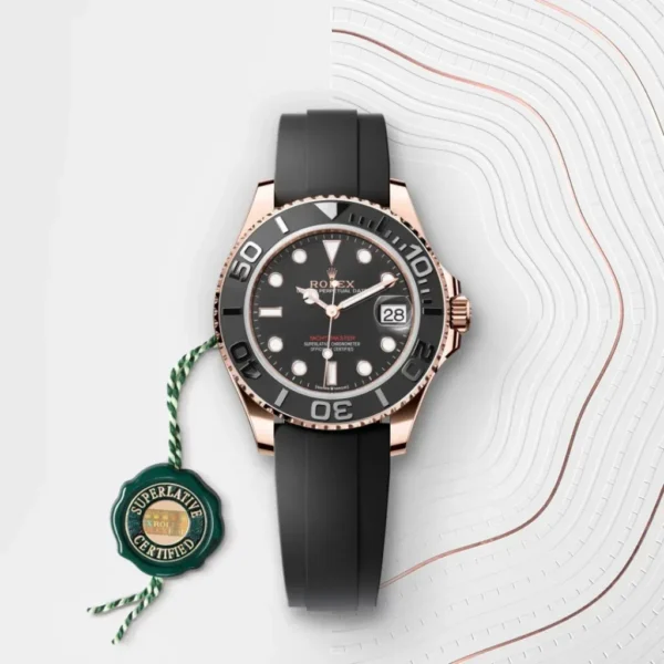 ROLEX YACHT MASTER OYSTER FLEX (GOLD BLACK) - Image 17