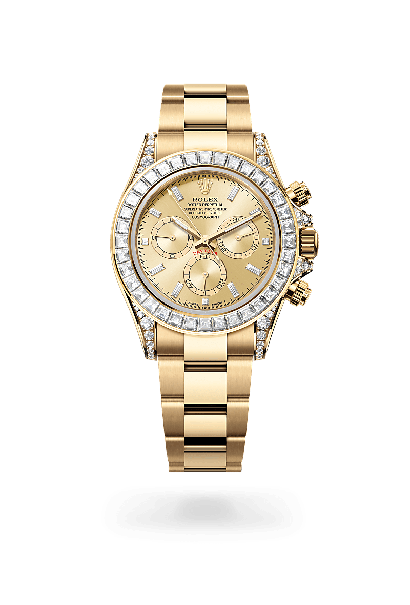 Rolex Cosmograph Daytona Oyster, 40 mm, yellow gold and diamonds