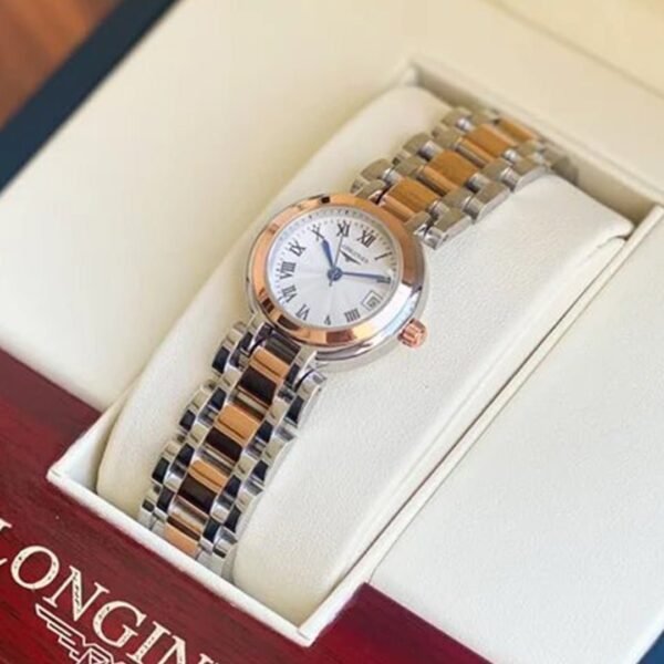 Longiness Dual Tone White Dial Ladies Watch - Image 2