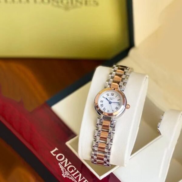Longiness Dual Tone White Dial Ladies Watch - Image 3