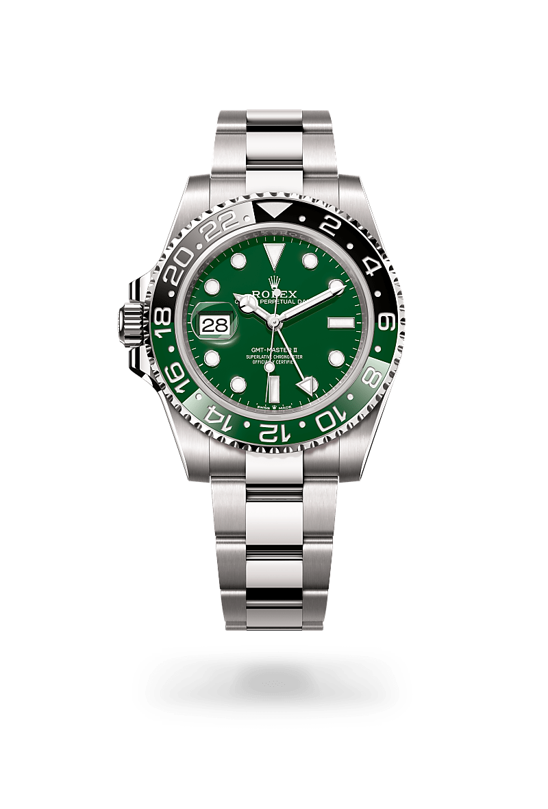 Rolex GMT-Master II Oyster, 40 mm, white gold Green