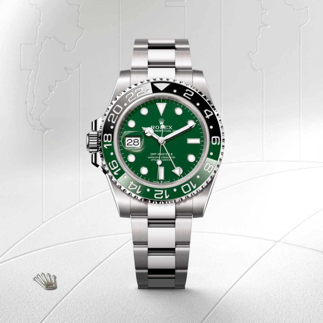 Rolex GMT-Master II Oyster, 40 mm, white gold Green - Image 7
