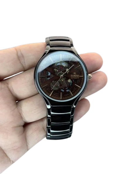 RADO TRUE ROUND AUTOMATIC OPEN HEART – BLACK BROWN - Image 3